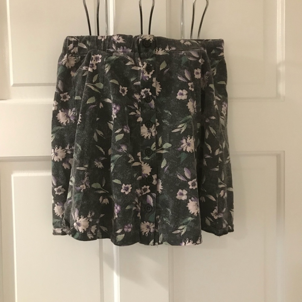 American Eagle Floral Skater Skirt